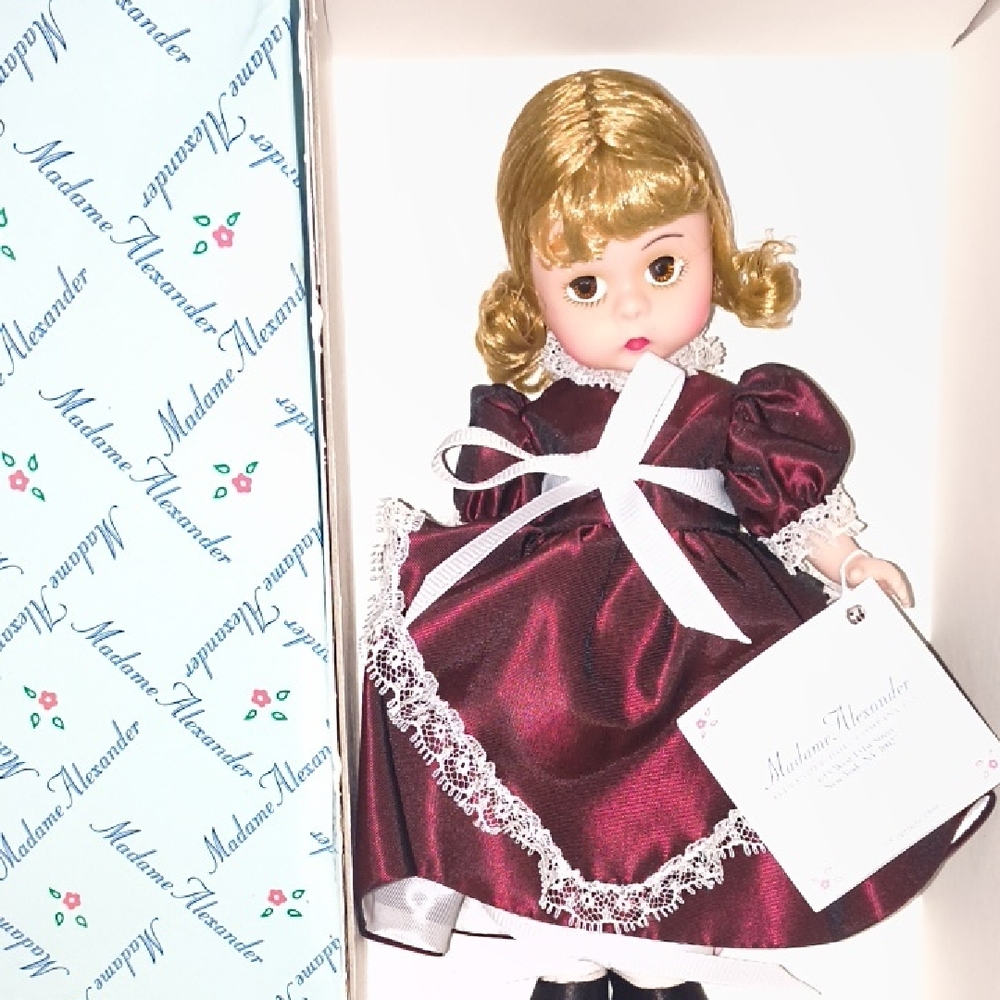 RARE NEW 1999 Annie’s Puff Sleeves Madame Alexander 8" Doll #26016 Tag/COA/Box.